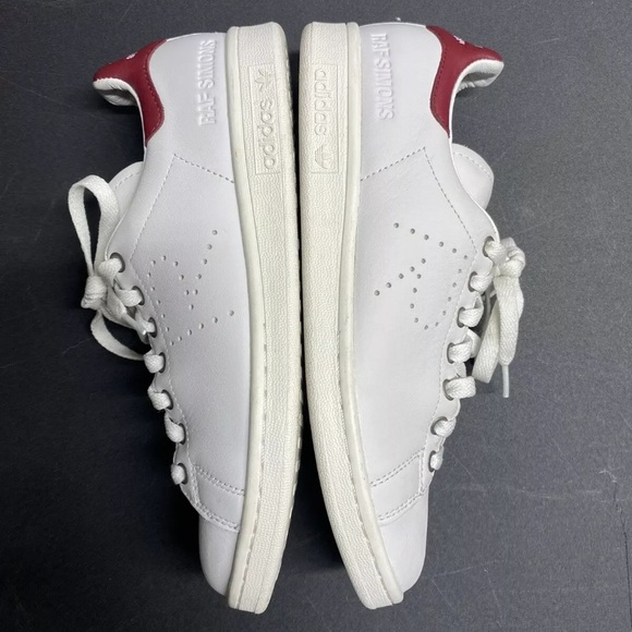 Adidas Raf Simons Stan Smith White Collegiate Burgundy Sneaker 6.5 - Picture 9 of 11